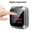 For Fitbit versa 2 Plating TPU All-inclusive Protective Shell(Transparent)