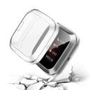 For Fitbit versa 2 Plating TPU All-inclusive Protective Shell(Transparent)