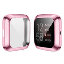 For Fitbit versa 2 Plating TPU All-inclusive Protective Shell(Pink)