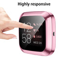 For Fitbit versa 2 Plating TPU All-inclusive Protective Shell(Pink)
