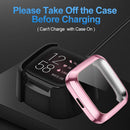 For Fitbit versa 2 Plating TPU All-inclusive Protective Shell(Pink)