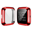 For Fitbit versa 2 Plating TPU All-inclusive Protective Shell(Red)