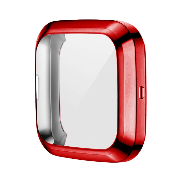For Fitbit versa 2 Plating TPU All-inclusive Protective Shell(Red)
