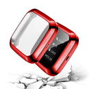For Fitbit versa 2 Plating TPU All-inclusive Protective Shell(Red)