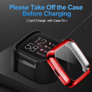 For Fitbit versa 2 Plating TPU All-inclusive Protective Shell(Red)