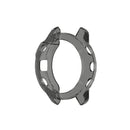 Suitable for Garmin Fenix 6S / 6S Pro transparent TPU Silica Gel Watch Case(Transparent black)