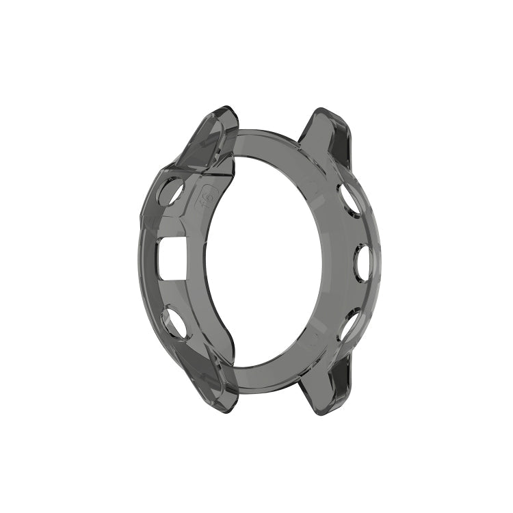 Suitable for Garmin Fenix 6S / 6S Pro transparent TPU Silica Gel Watch Case(Transparent black)