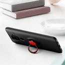 For Xiaomi Redmi Note 9 Metal Ring Holder 360 Degree Rotating TPU Case(Blue+Blue)