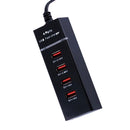 5V 4.1A 4 USB Ports Charger Adapter with Power Plug Cable, Cable Length: 1.5m, EU Plug(Black)