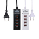 5V 4.1A 4 USB Ports Charger Adapter with Power Plug Cable, Cable Length: 1.5m, EU Plug(Black)
