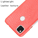 For Google Pixel 4a Shockproof Crocodile Texture PC + PU Case(Red)