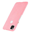 For Google Pixel 4a Shockproof Crocodile Texture PC + PU Case(Pink)