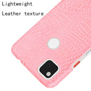 For Google Pixel 4a Shockproof Crocodile Texture PC + PU Case(Pink)