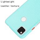 For Google Pixel 4a Shockproof Crocodile Texture PC + PU Case(Light green)