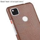 For Google Pixel 4a Shockproof Crocodile Texture PC + PU Case(Brown)