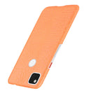 For Google Pixel 4a Shockproof Crocodile Texture PC + PU Case(Orange)