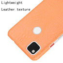 For Google Pixel 4a Shockproof Crocodile Texture PC + PU Case(Orange)