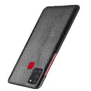 For Samsung Galaxy A21s Shockproof Crocodile Texture PC + PU Case(Black)