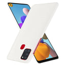 For Samsung Galaxy A21s Shockproof Crocodile Texture PC + PU Case(White)