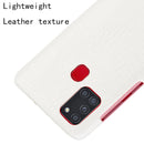 For Samsung Galaxy A21s Shockproof Crocodile Texture PC + PU Case(White)