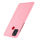 For Samsung Galaxy A21s Shockproof Crocodile Texture PC + PU Case(Pink)