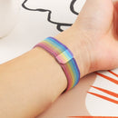 For OPPO Watch 41MM Smart Watch Milanese Stainless Steel Metal Watch Band (Rainbow Color)
