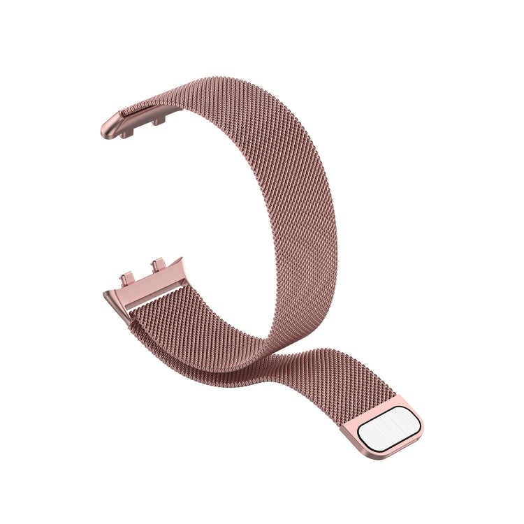 For OPPO Watch 41MM Smart Watch Milanese Stainless Steel Metal Watch Band (Rose Pink)