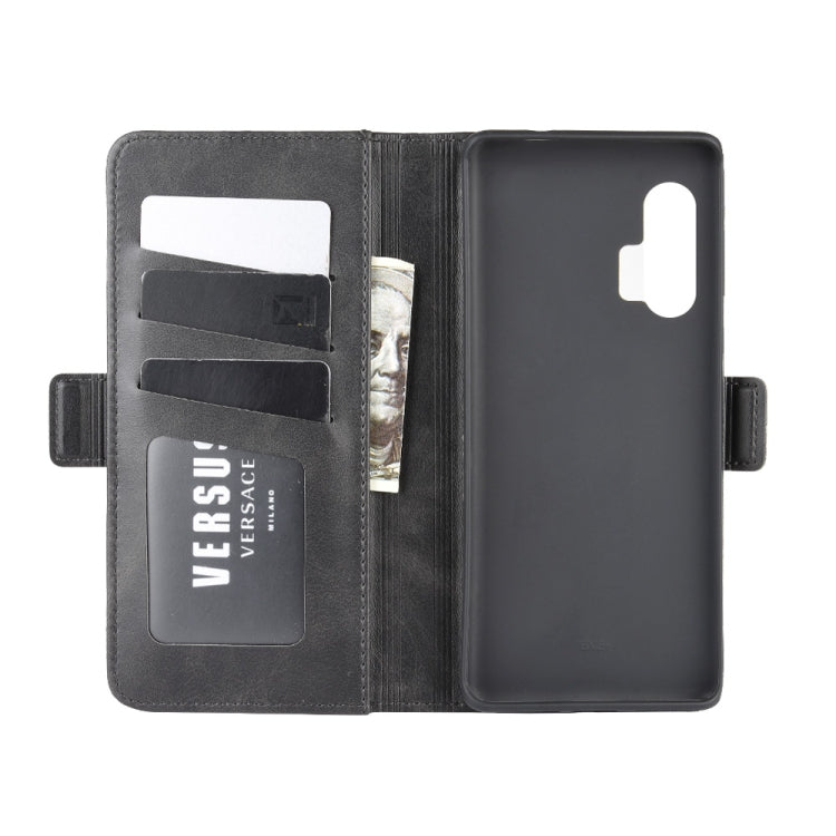 For Motorola Edge+ Dual-side Magnetic Buckle Horizontal Flip Leather Case with Holder & Card Slots & Wallet(Black)