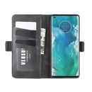 For Motorola Edge+ Dual-side Magnetic Buckle Horizontal Flip Leather Case with Holder & Card Slots & Wallet(Black)