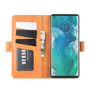 For Motorola Edge+ Dual-side Magnetic Buckle Horizontal Flip Leather Case with Holder & Card Slots & Wallet(Yellow)