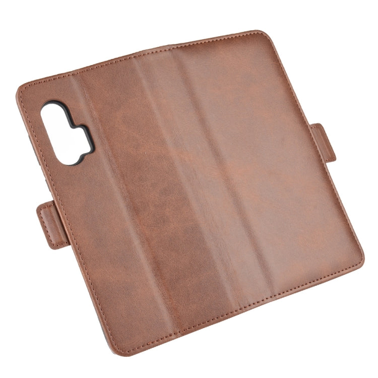 For Motorola Edge+ Dual-side Magnetic Buckle Horizontal Flip Leather Case with Holder & Card Slots & Wallet(Brown)