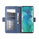 For Motorola Edge+ Dual-side Magnetic Buckle Horizontal Flip Leather Case with Holder & Card Slots & Wallet(Dark Blue)