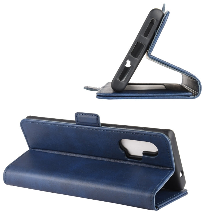 For Motorola Edge+ Dual-side Magnetic Buckle Horizontal Flip Leather Case with Holder & Card Slots & Wallet(Dark Blue)