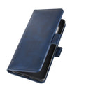 For Motorola Edge+ Dual-side Magnetic Buckle Horizontal Flip Leather Case with Holder & Card Slots & Wallet(Dark Blue)