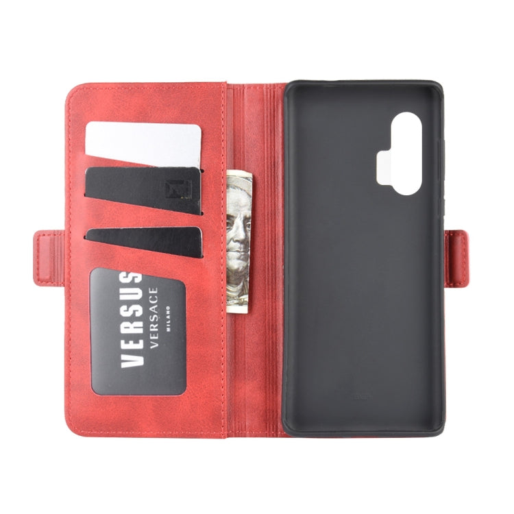 For Motorola Edge+ Dual-side Magnetic Buckle Horizontal Flip Leather Case with Holder & Card Slots & Wallet(Red)