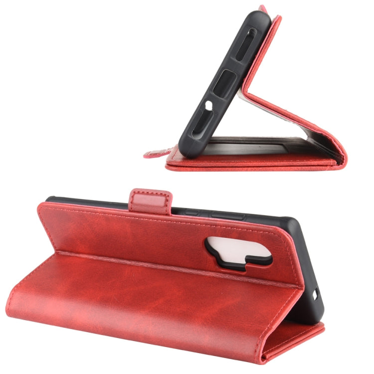 For Motorola Edge+ Dual-side Magnetic Buckle Horizontal Flip Leather Case with Holder & Card Slots & Wallet(Red)