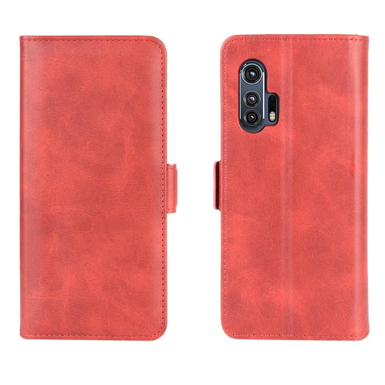 For Motorola Edge+ Dual-side Magnetic Buckle Horizontal Flip Leather Case with Holder & Card Slots & Wallet(Red)