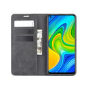 For Xiaomi Redmi Note 9/10X 4G Retro-skin Business Magnetic Suction Leather Case with Holder & Card Slots & Wallet(Black)
