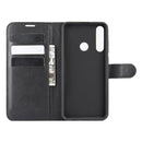 For Huawei Y6p Litchi Texture Horizontal Flip Protective Case with Holder & Card Slots & Wallet(Black)
