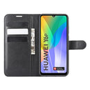 For Huawei Y6p Litchi Texture Horizontal Flip Protective Case with Holder & Card Slots & Wallet(Black)
