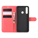 For Huawei Y6p Litchi Texture Horizontal Flip Protective Case with Holder & Card Slots & Wallet(Red)