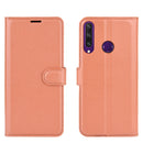 For Huawei Y6p Litchi Texture Horizontal Flip Protective Case with Holder & Card Slots & Wallet(Brown)
