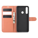 For Huawei Y6p Litchi Texture Horizontal Flip Protective Case with Holder & Card Slots & Wallet(Brown)