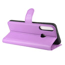 For Huawei Y6p Litchi Texture Horizontal Flip Protective Case with Holder & Card Slots & Wallet(Purple)