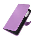 For Huawei Y6p Litchi Texture Horizontal Flip Protective Case with Holder & Card Slots & Wallet(Purple)