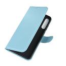 For Huawei Y6p Litchi Texture Horizontal Flip Protective Case with Holder & Card Slots & Wallet(Blue)
