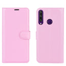 For Huawei Y6p Litchi Texture Horizontal Flip Protective Case with Holder & Card Slots & Wallet(Pink)