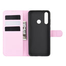 For Huawei Y6p Litchi Texture Horizontal Flip Protective Case with Holder & Card Slots & Wallet(Pink)