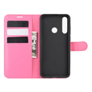 For Huawei Y6p Litchi Texture Horizontal Flip Protective Case with Holder & Card Slots & Wallet(Rose red)