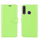 For Huawei Y6p Litchi Texture Horizontal Flip Protective Case with Holder & Card Slots & Wallet(Green)